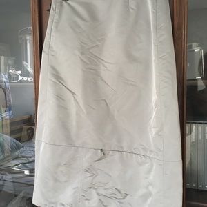 Fendi Metallic Silver/Platinum Pencil Skirt